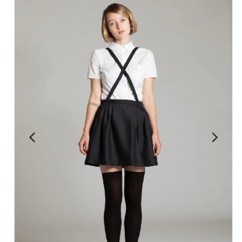 Chic Black Suspender Skirt